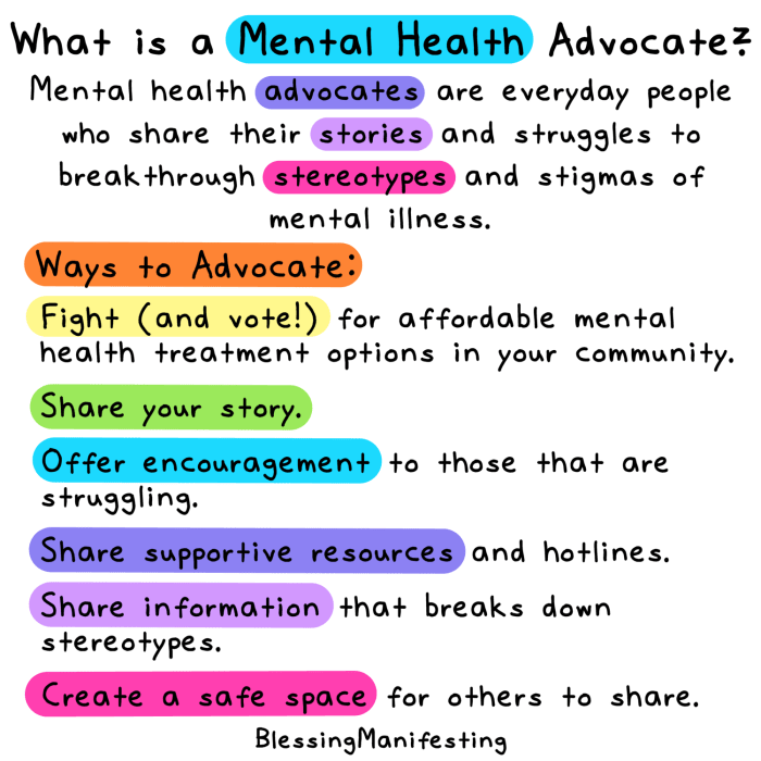 Mental health policy advocacy