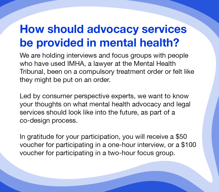 Mental health policy reform advocacy